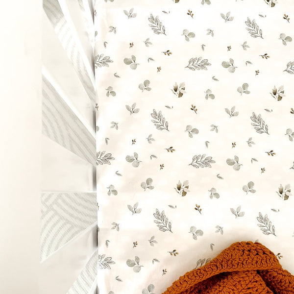 PRE ORDER **** Eucalypt Fall Fitted Cot Sheet