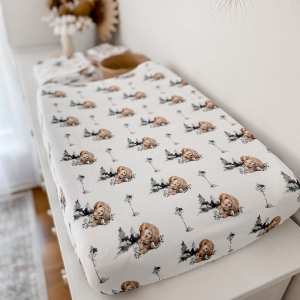 Grizzly Bassinet Sheet / Change Mat Cover