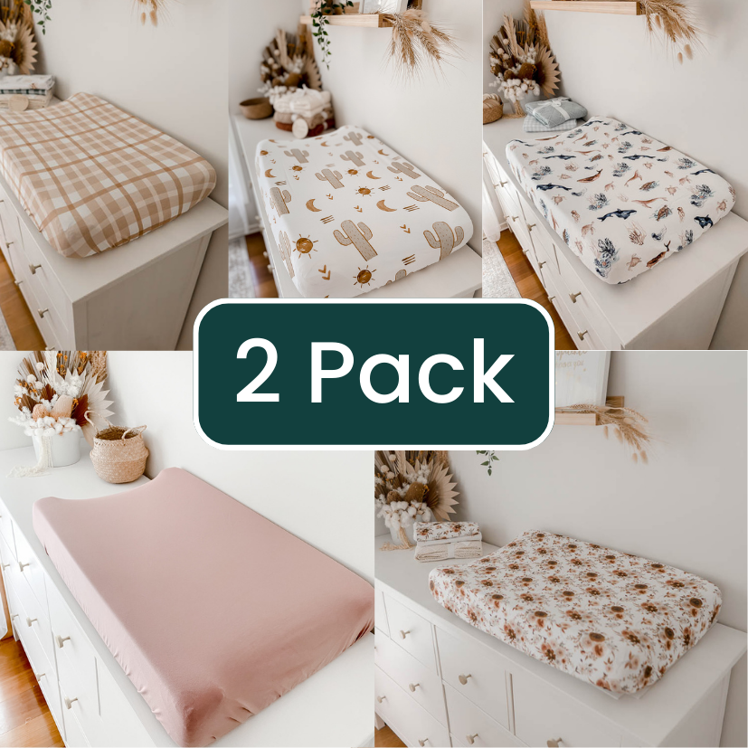 2 Pack Sheets / Change Mat Covers Snuggly Jacks Australia
