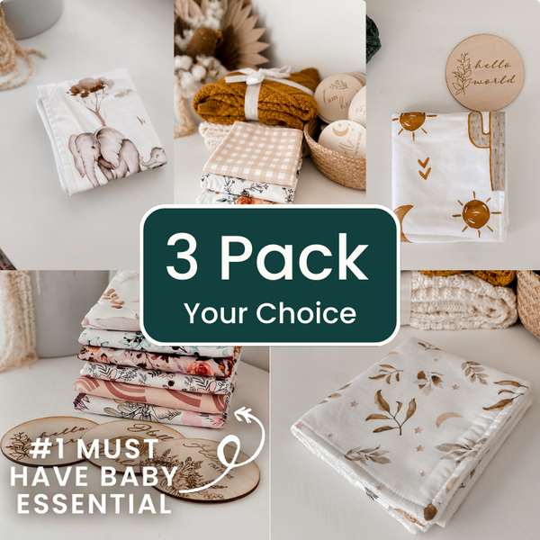 3 Pack 'Your Choice' Burp Cloths