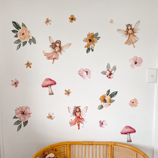 Fairy Garden Wall Art Decals / Removable Wall Stickers