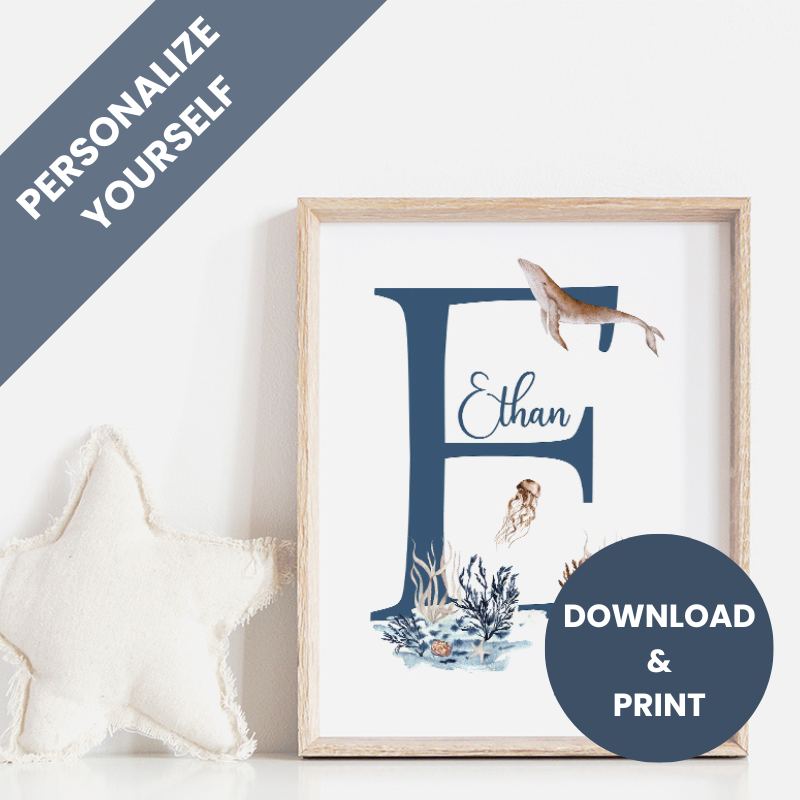 Personalized Name Art (and Animal Print Download)