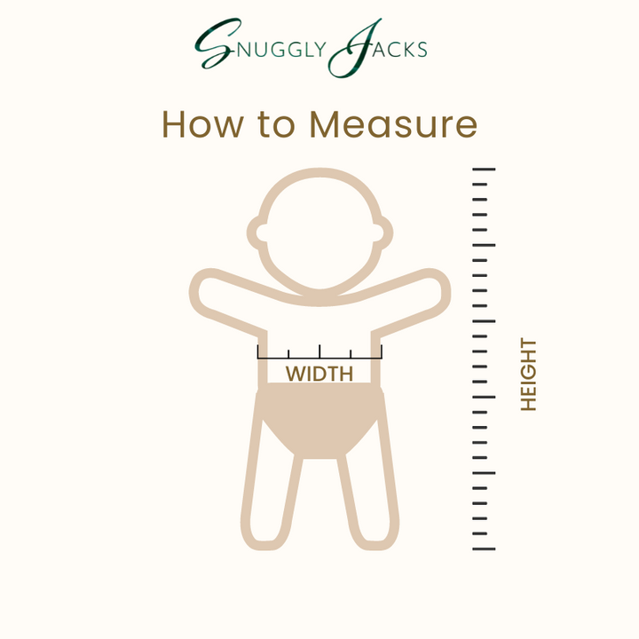 How to measure you baby for the best fitting onesy.