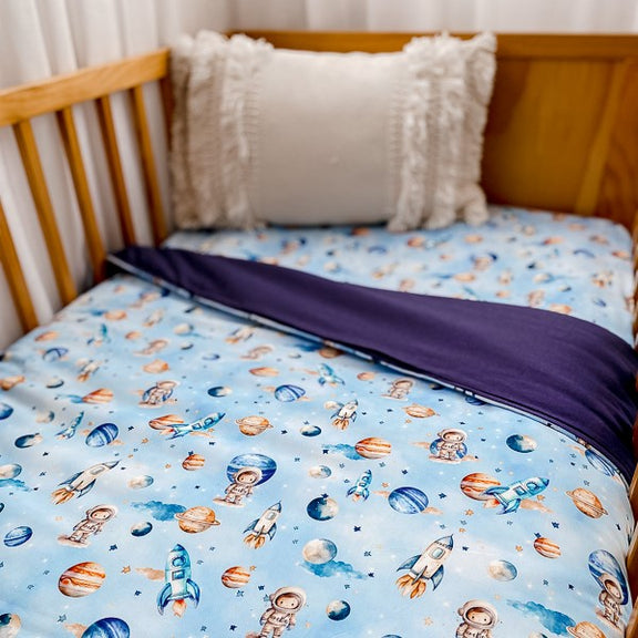 Space Rockets Cot Quilt – Snuggly Jacks