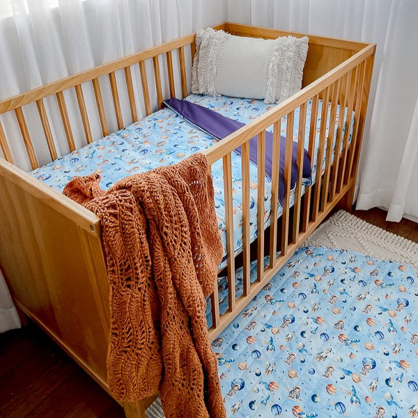 Space Rockets Cot Quilt – Snuggly Jacks Australia
