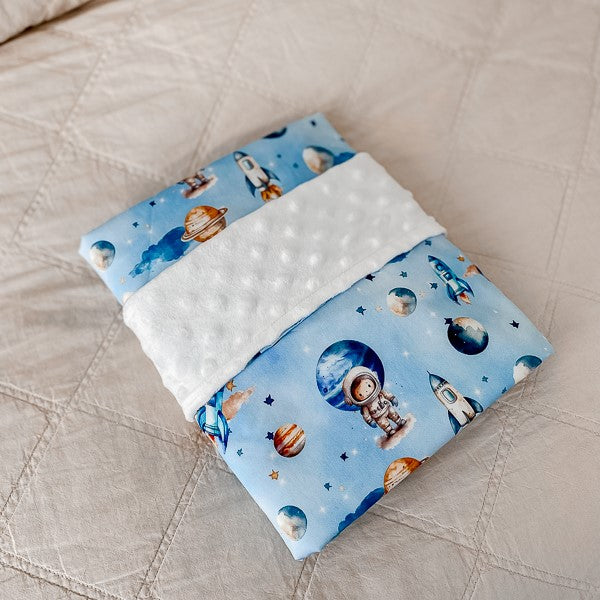 Space Rockets Minky Pram Blanket – Snuggly Jacks