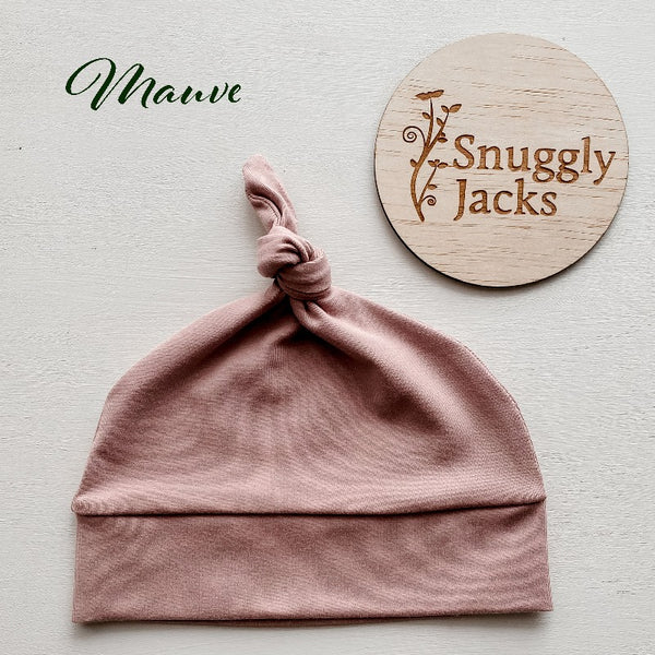 Dusty Mauve Knotted Beanie