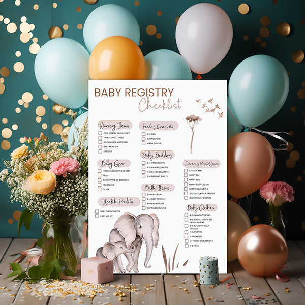 Safari Baby Registry Checklist