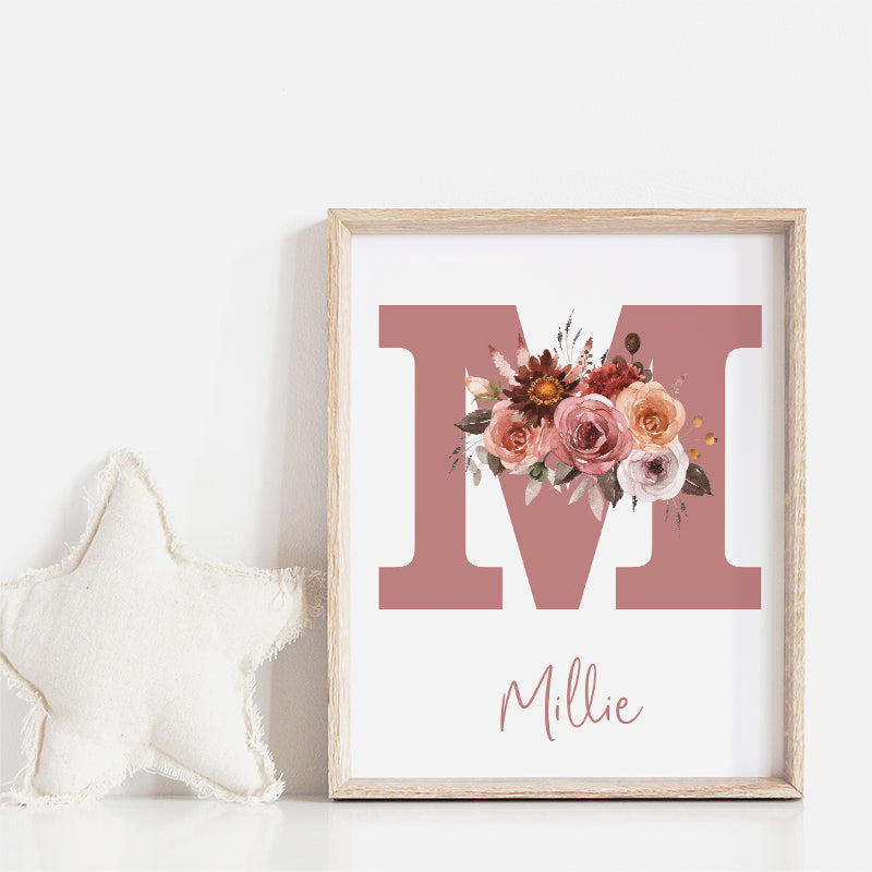 Printable nursery decor with personalized name