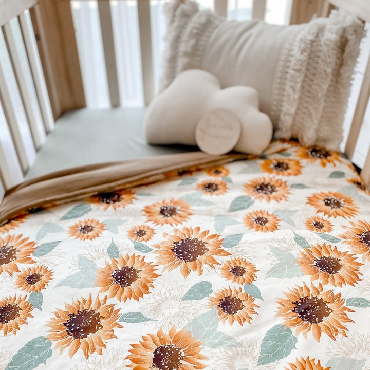 Sunflowers Cot Quilt – Snuggly Jacks