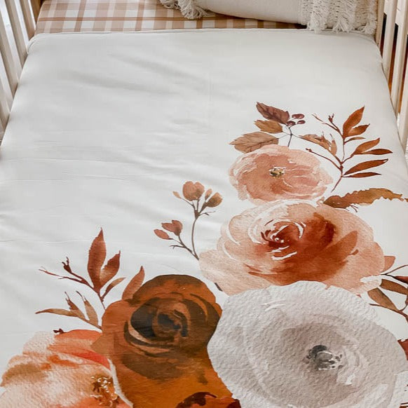 Floral cot outlet bedding