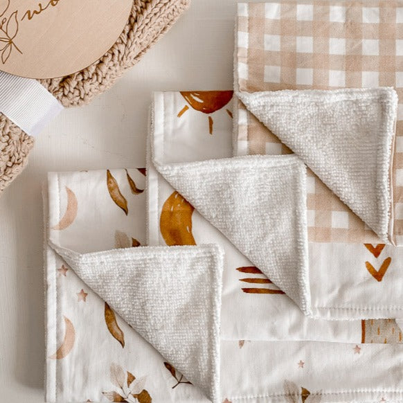 Eco-friendly baby wash cloths, sustainably made in Australia - mystery boys pack.